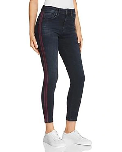 Shop Mavi Tess Side-stripe Crop Skinny Jeans In Ink Stripe