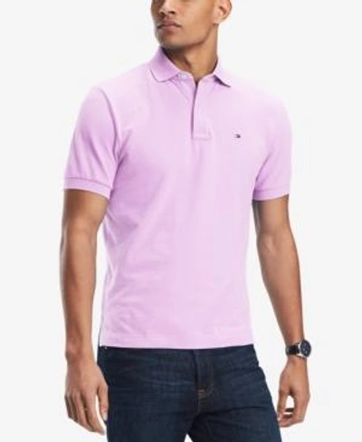 Shop Tommy Hilfiger Men's Custom-fit Ivy Polo In Orchid Ice