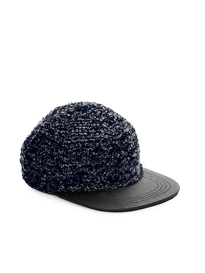 Shop Eugenia Kim Corey Wool Baseball Hat In Blue Black