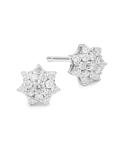 Shop Kc Designs 14k White Gold & Diamond Stud Earrings