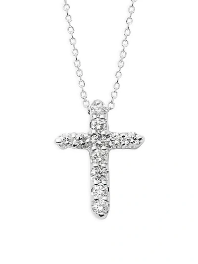 Shop Kc Designs 14k White Gold & Diamond Cross Pendant Necklace