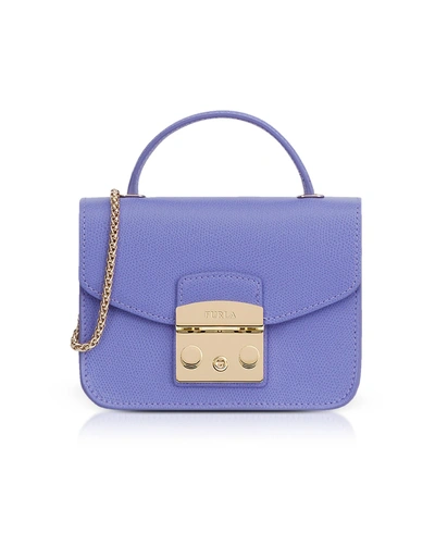 Shop Furla Metropolis Mini Top Handle Crossbody Bag In Lavender