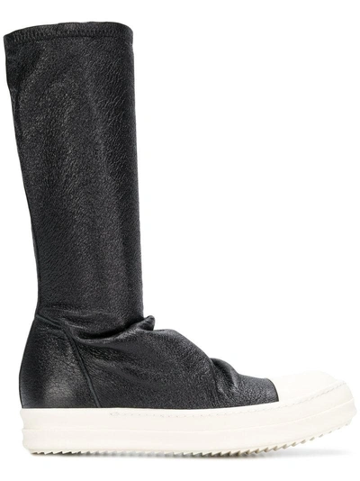 Shop Rick Owens Stocking Sneakers In Black