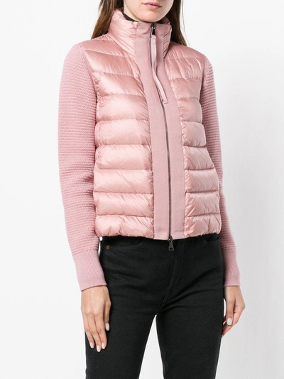 Shop Moncler Padded Jacket In Pink