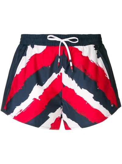 Shop Tommy Hilfiger Striped Shorts - Blue