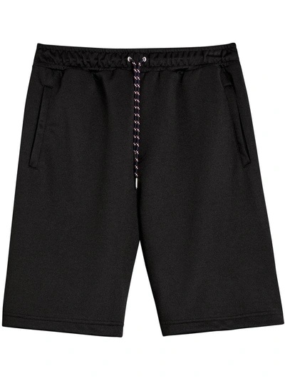 Shop Burberry Cotton Blend Drawcord Shorts - Black