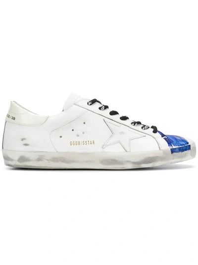 Shop Golden Goose Star Striped Sneakers In White