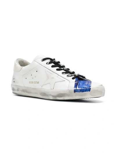 Shop Golden Goose Star Striped Sneakers In White
