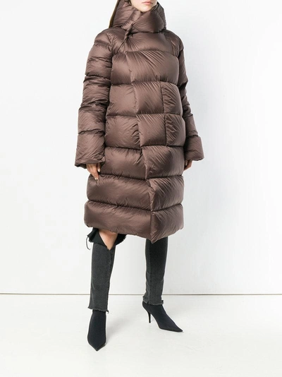 Shop Rick Owens Oversized Puffer Jacket In Brown