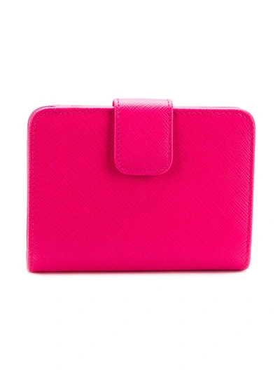 Shop Prada Small Zip Around Wallet - Pink
