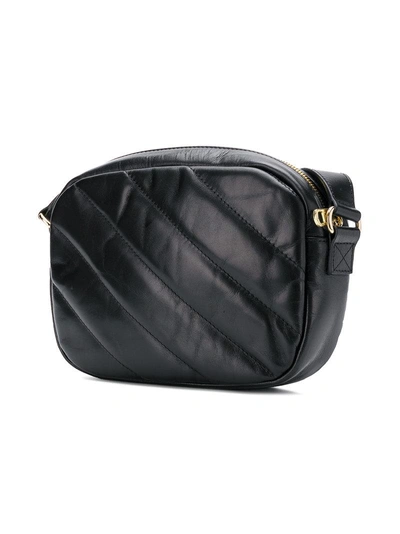 Shop Apc Quilted Shoulder Bag In Black