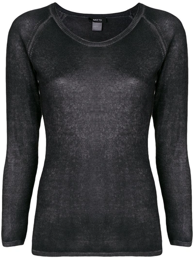 Shop Avant Toi Slim Fit Sweater - Black