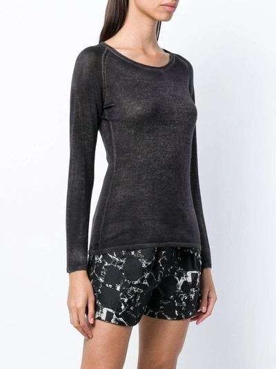 Shop Avant Toi Slim Fit Sweater - Black