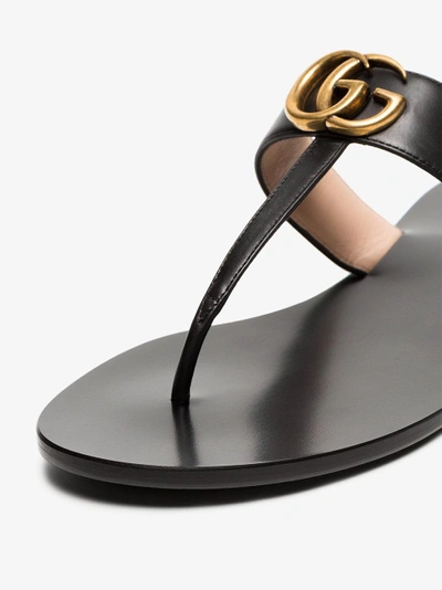 GUCCI GG MARMONT LEATHER SANDALS - WOMEN'S - LEATHER/CALF LEATHER 497444A3N0012937638
