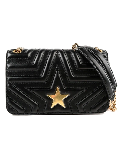 Shop Stella Mccartney Medium Stella Star Shoulder Bag In Black