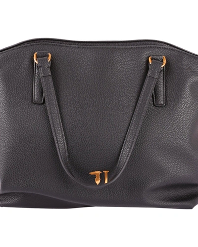 Shop Trussardi Top Handle Bag In Black