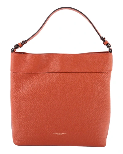 Shop Gianni Chiarini Leather Matilde Top Handle In Orange