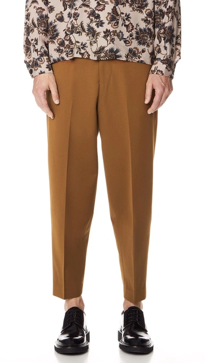 Shop Tomorrowland Twill Pants In Brown