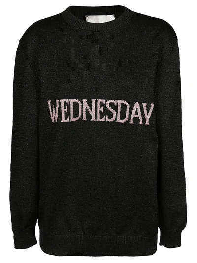 Shop Alberta Ferretti Wednesday Sweater In Black