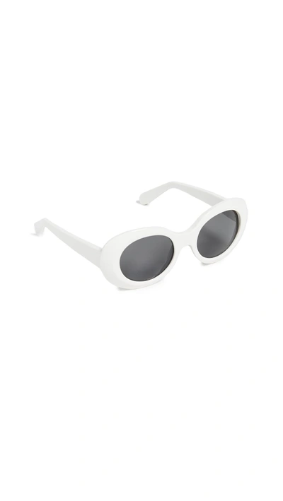 Shop Acne Studios Mustang Sunglasses In Off White/black