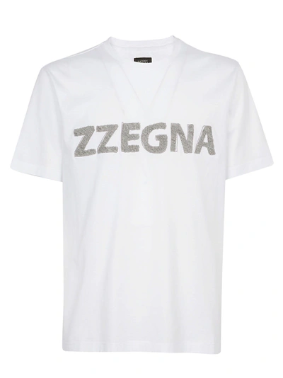 Shop Z Zegna T-shirt In White