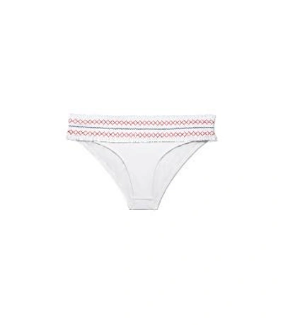 Shop Tory Burch Costa Hipster In New Ivory / Poppy Red / Tory Navy
