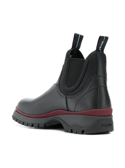 Shop Prada Chelsea Boots In Black