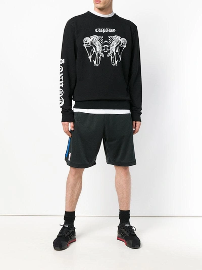 Shop Marcelo Burlon County Of Milan Nba Track Shorts In Black