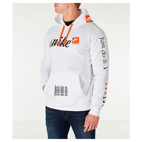 Nike Men's Sportswear Jdi Multi Pullover Hoodie, White | ModeSens