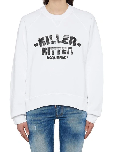 Shop Dsquared2 Killer Sweatshirt In White