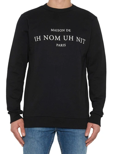 Shop Ih Nom Uh Nit Print Sweatshirt In Black