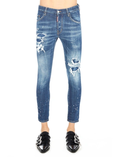 Shop Dsquared2 'skater Jean' Jeans In Blue