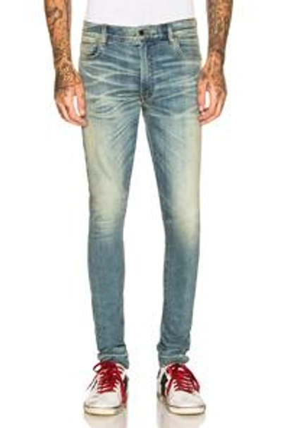 Shop Amiri Stack Jean In Blue. In Classic Indigo