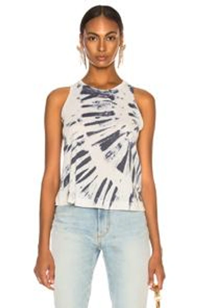 Shop Raquel Allegra Swing Tank Without Shred In Blue River Tie Dye