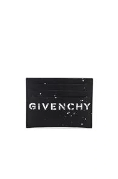 Shop Givenchy Graffiti Logo Cardholder In Black