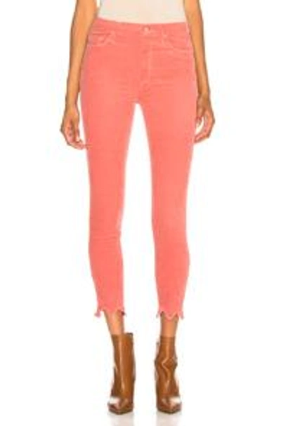 Shop Mother High Waisted Looker Ankle Chew In Hopscotch Pink