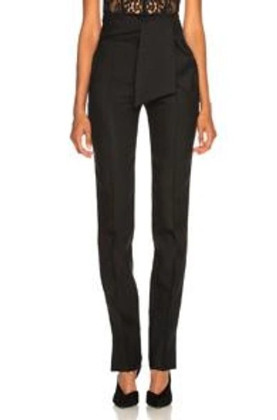 Shop Valentino Oversized Bow Belt Trousers In Black