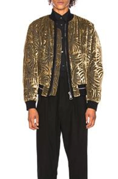 Shop Haider Ackermann Reversible Bomber Jacket In Floral,yellow