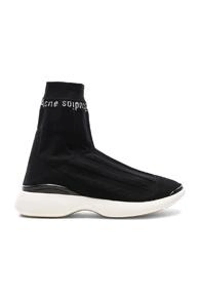 Shop Acne Studios Batilda Sock Sneakers In Black