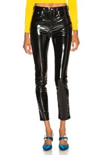 Shop Rag & Bone High Rise Skinny In Shiny Black