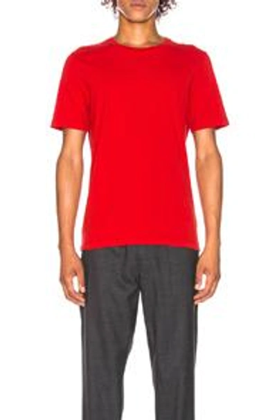 Shop Maison Margiela Garment Dyed Tee In Red