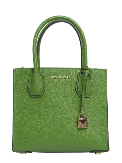 Shop Michael Michael Kors Medium Mercer Messenger Bag In Green
