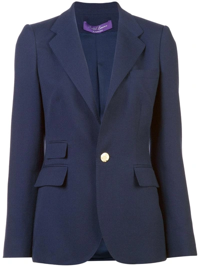 Shop Ralph Lauren Collection Single Button Blazer - Blue