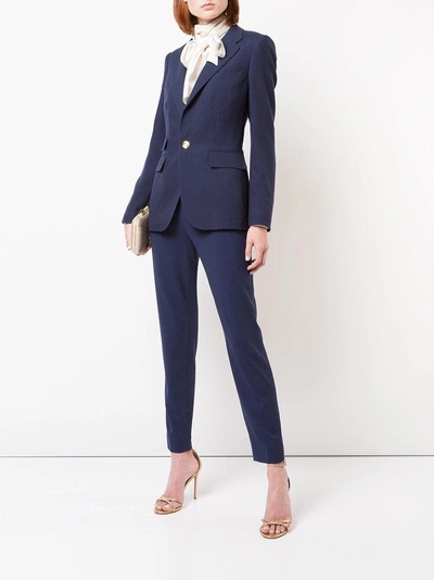 Shop Ralph Lauren Collection Single Button Blazer - Blue