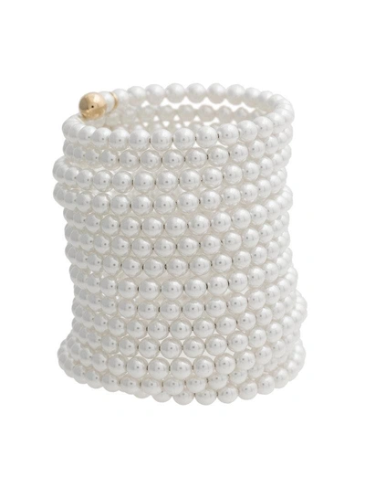 Shop Y/project 'cleopatra' Perlenarmband - Weiss In White