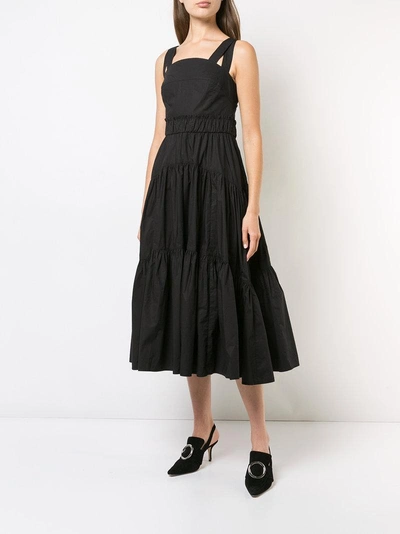 Shop Proenza Schouler Tiered Flared Dress - Black