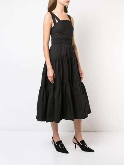 Shop Proenza Schouler Tiered Flared Dress - Black