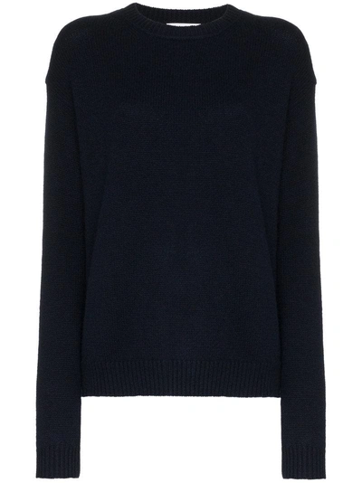 Shop Alexandra Golovanoff Blue Oversized Cashmere-blend Sweater