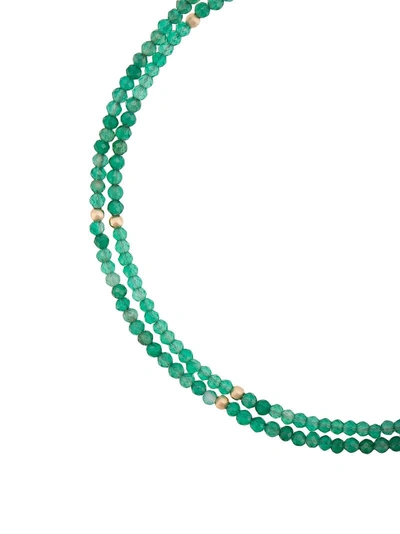 Shop Hues Bead Double Wrap Bracelet In Green