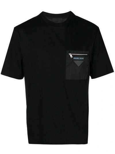Shop Prada Chest Pocket T-shirt - Black